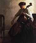 Joseph Decamp Canvas Paintings - The Cellist